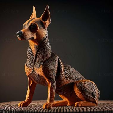 3D model German Pinscher dog (STL)